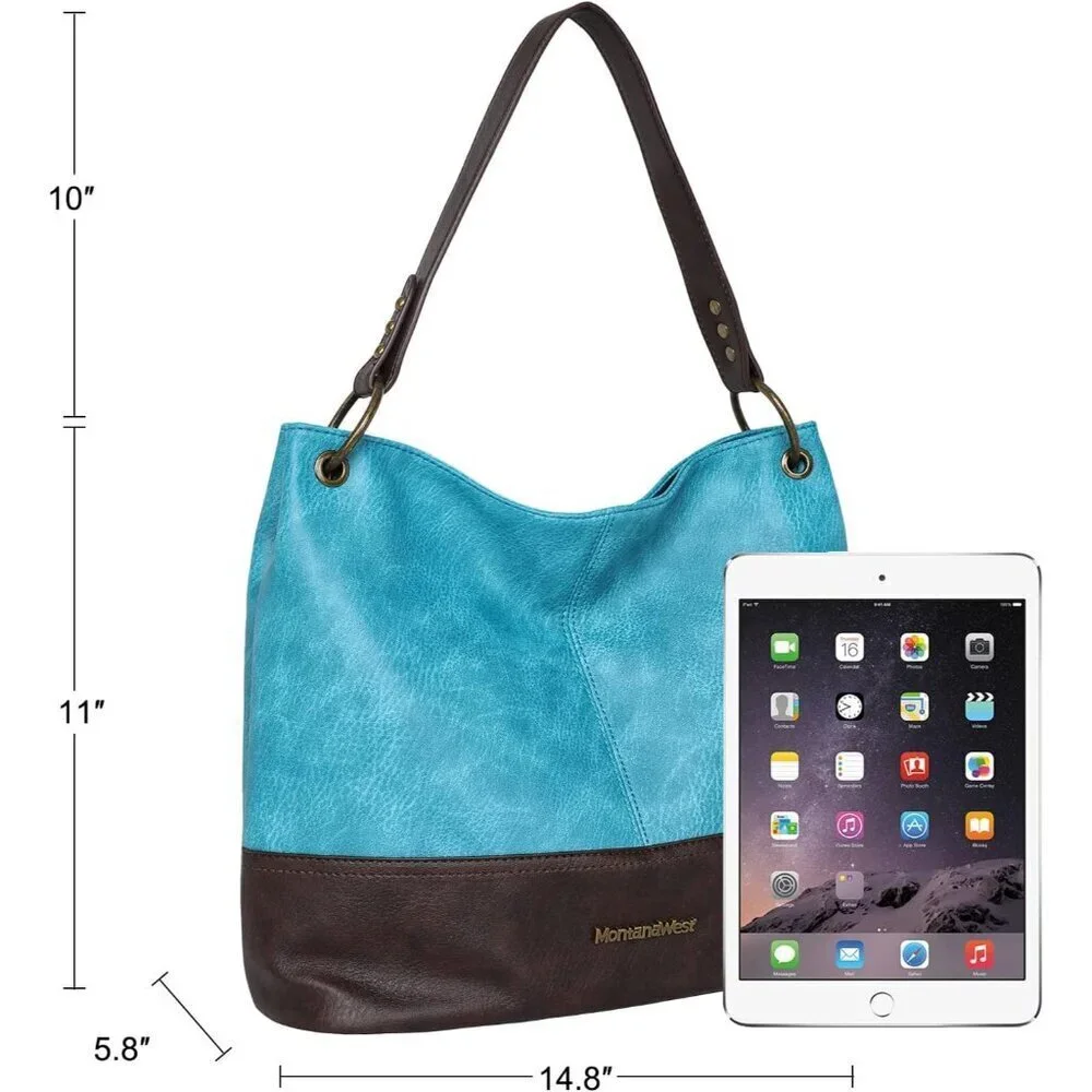 Hobo Bag for Ladies Shoulder Handbags with Back Pocket | Purses, with Zipper, Pu